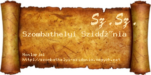 Szombathelyi Szidónia névjegykártya